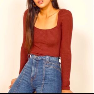 Reformation Bethany Top in Rust